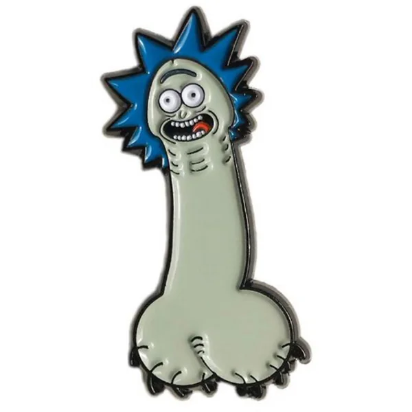 Rick and Morty Dick Rick Grey Enamel Pin