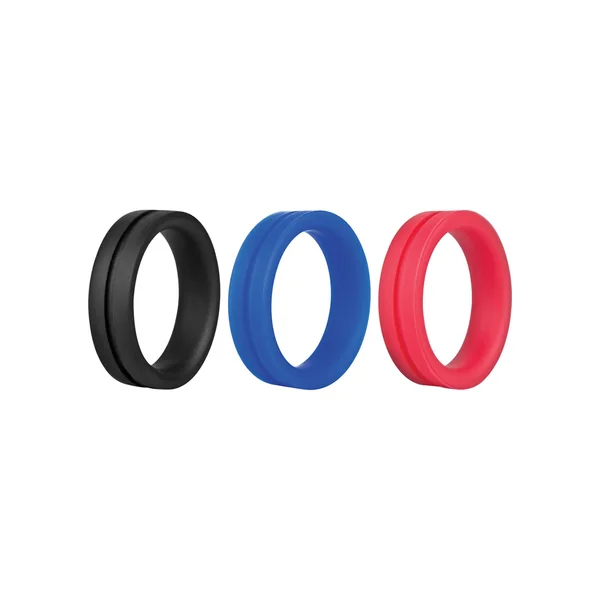 RingO Pro Large Silicone Cock Rings Waterproof – Assorted Colors (12 per box)