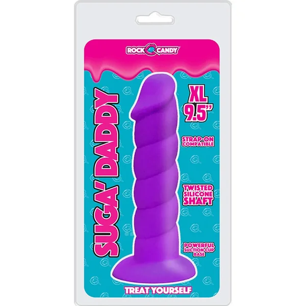 Rock Candy Suga Daddy 9.5in Twisted Silicone Dildo