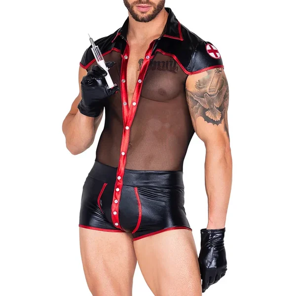 Roma Pandemic Hunk Dark Doctor Jumpsuit Costume