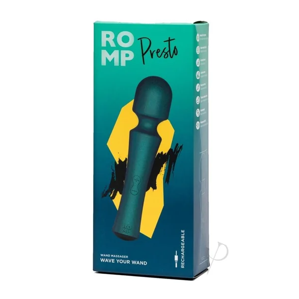 Romp Presto Rechargeable Silicone Wand - Teal