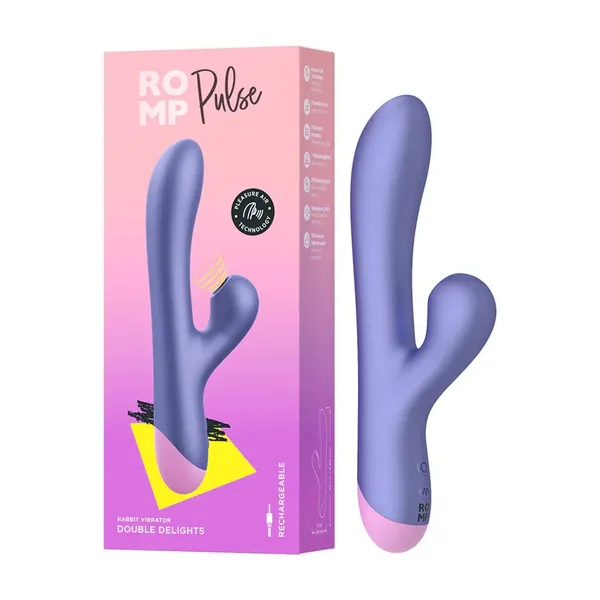 Romp Pulse Rechargeable Silicone Rabbit Vibrator with Pleasure Air