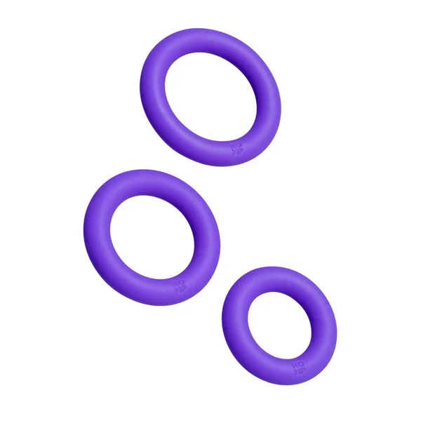 Romp Remix Trio Silicone Cock Rings (3 Piece) – Purple