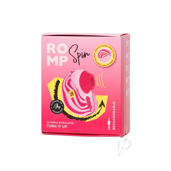 Romp Spin Travel Rechargeable Silicone Clitoral Stimulator - Pink