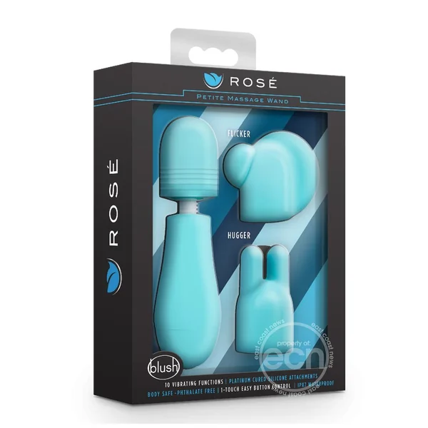 Rose Petite Massage Wand Kit (set of 3) - Blue