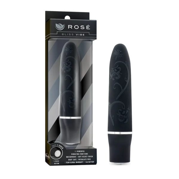 Rosé By Blush® | Bliss Vibe Black 4-Inch Vibrating Mini Vibrator