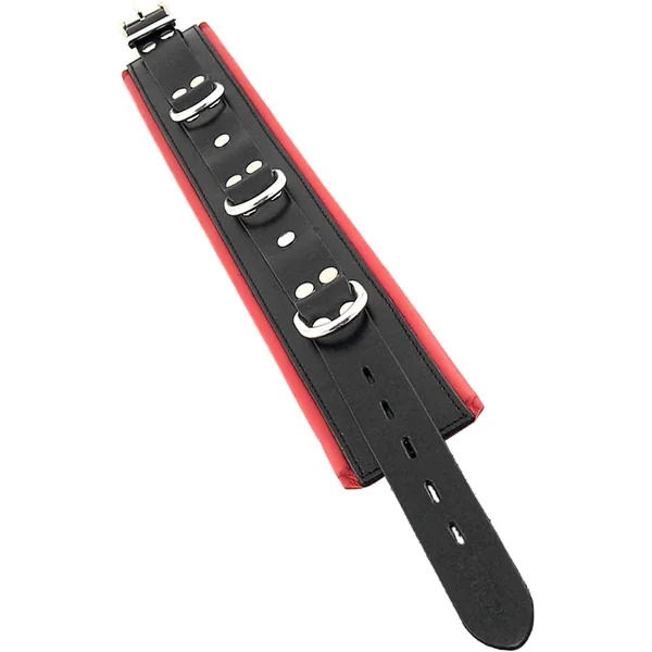 Rouge 3 Ring Padded Collar Black And Red