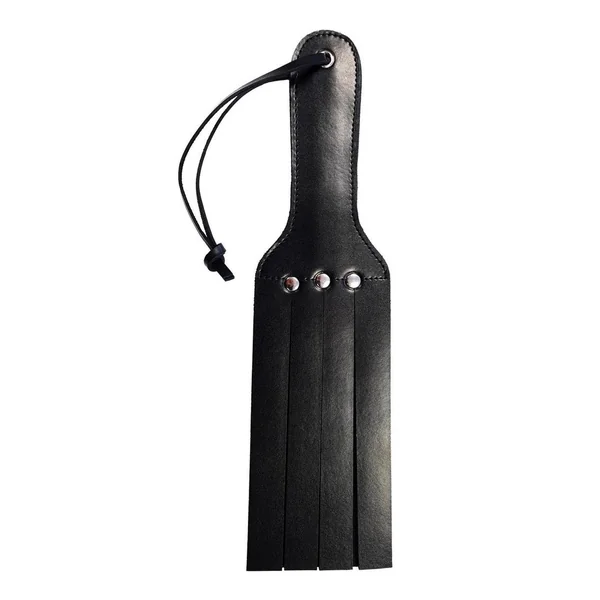 Rouge 4 Strap Leather Paddle – Black