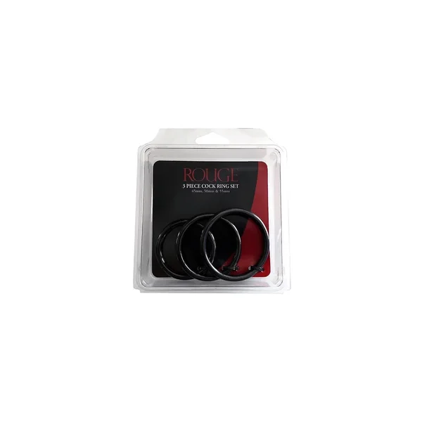 Rouge Garments - 3 Piece Stainless Steel Cock Ring Set