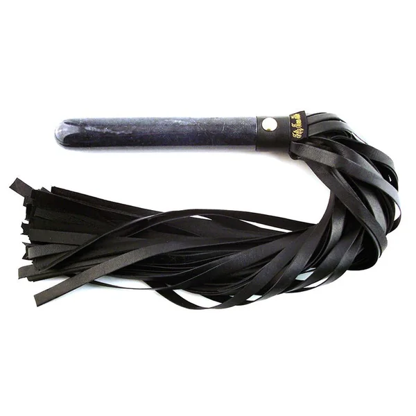 Rouge Garments Marble Look Handle Leather Flogger