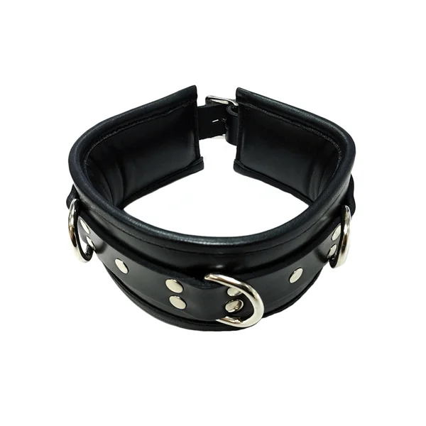 Rouge Leather 3 D-Ring Padded Collar