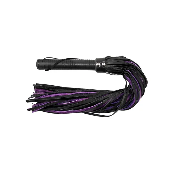 Rouge Leather Flogger – Black and Purple