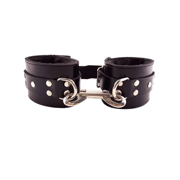 Rouge Leather & Fur Wrist Cuffs