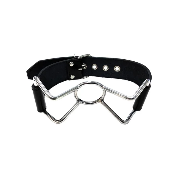 Rouge Leather Spider Gag Adjustable Black