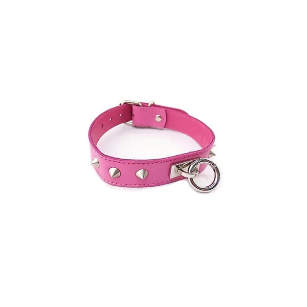 Rouge O-Ring Studded Thin Collar, Purple