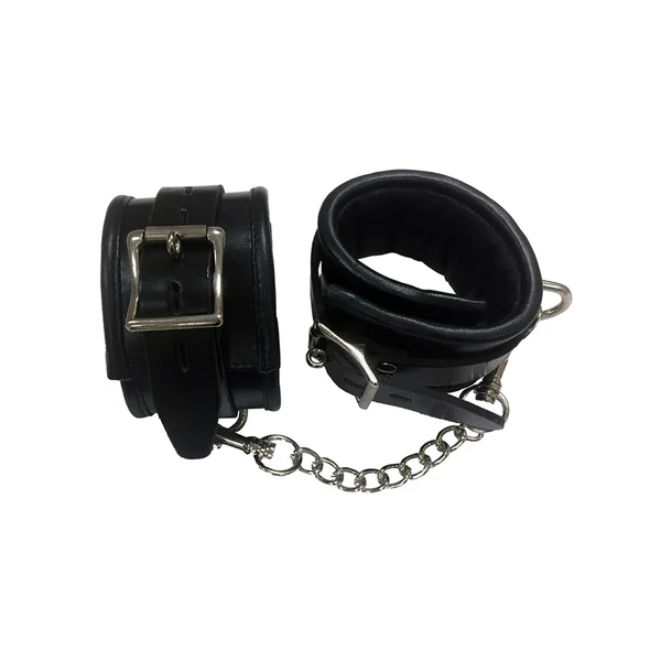 Rouge Padded Leather Wrist Cuffs