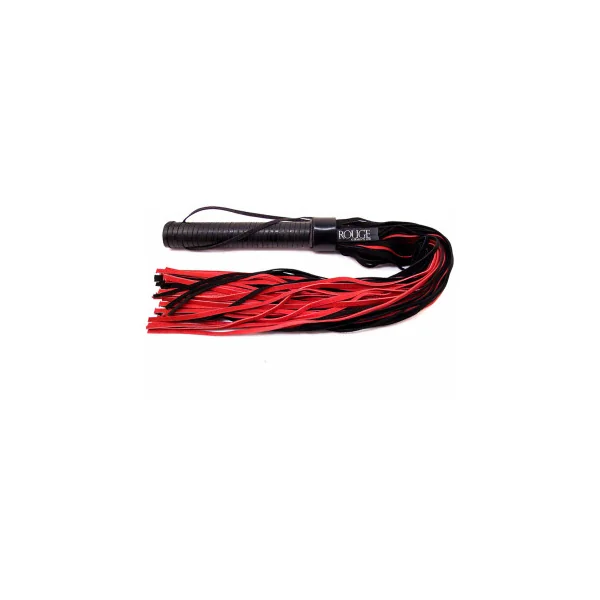 Rouge Suede Flogger with Leather Handle, Black & Red
