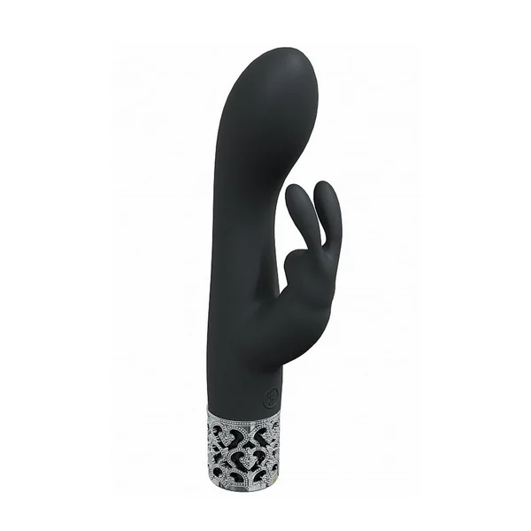 Royal Gems Royal Rabbit Rechargeable Silicone Vibrator – Black