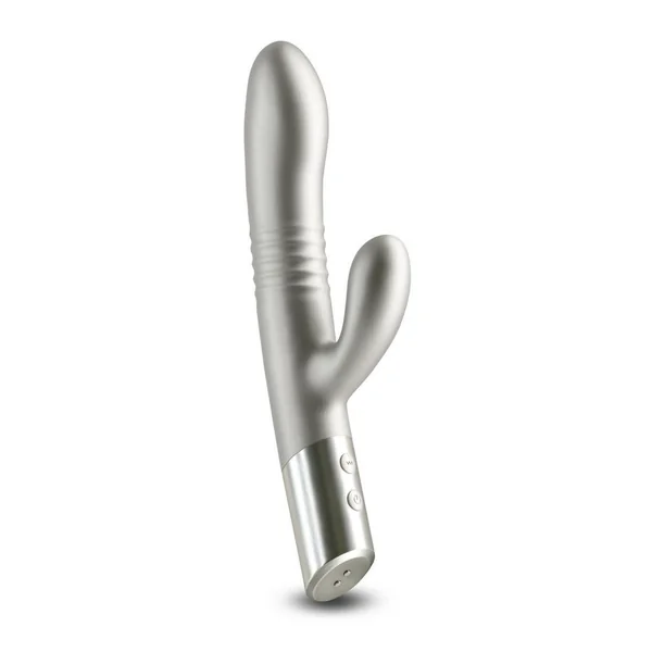 Royals Grace Rechargeable Silicone Rabbit Vibrator – Gray