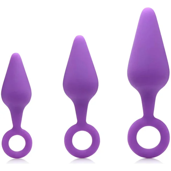 Rump Ringers 3 Piece Silicone Anal Plug Set – Purple
