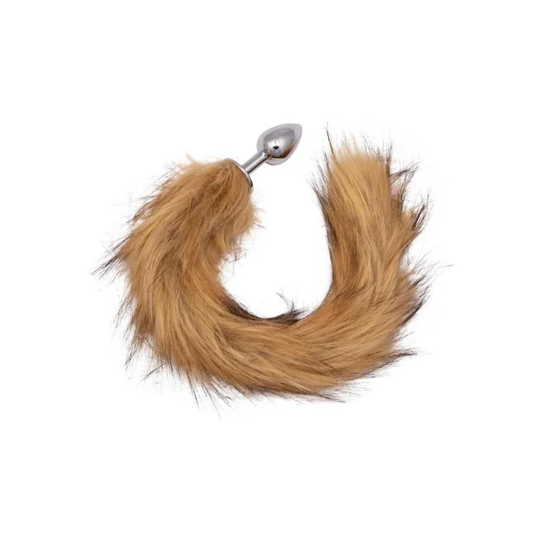 Running Wild Faux Fur Tail and Metallic Anal Plug – Brown