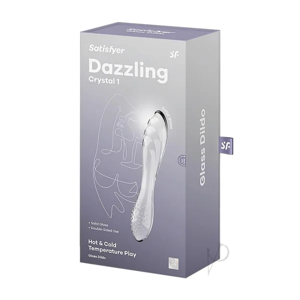 Satisfyer Dazzling Crystal 1 Glass Dildo - Clear