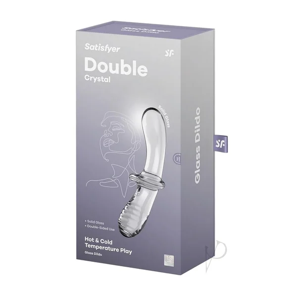 Satisfyer Double Crystal Glass Dildo - Clear