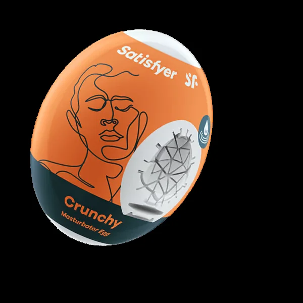 Satisfyer Masturbator Egg Single (Crunchy) Orange