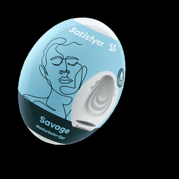 Satisfyer Masturbator Egg Single (Savage) Light Blue