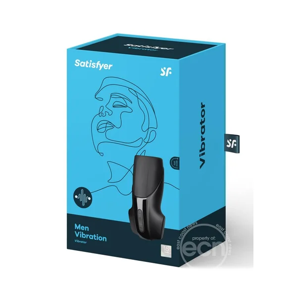 Satisfyer Men Vibration USB Rechargeable Masturbator - Black