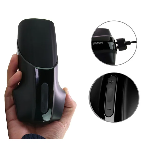 Satisfyer Men Vibration USB Rechargeable Vibrating Penis Head Masturbator Black