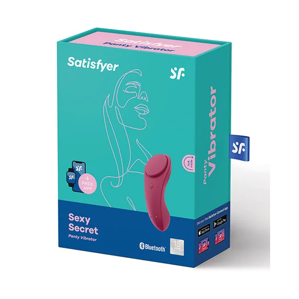 Satisfyer Sexy Secret Silicone Rechargeable Panty Vibrator - Red