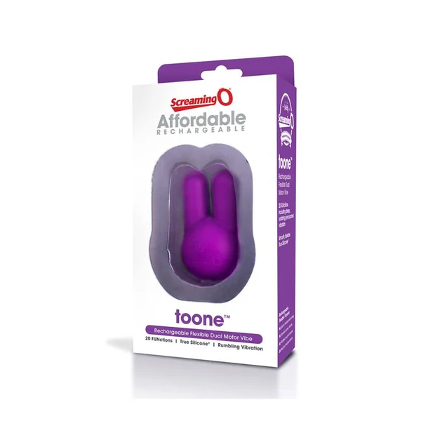 Screaming O - Charged - Toone Rechargeable Dual Tipped Vibrator - Purple