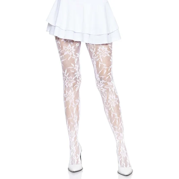 Seamless Chantilly Floral Lace Tights