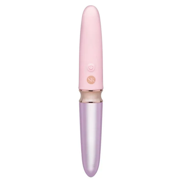 Secret Kisses Glass Lipstick Rechargeable Silicone Dual End Vibrator