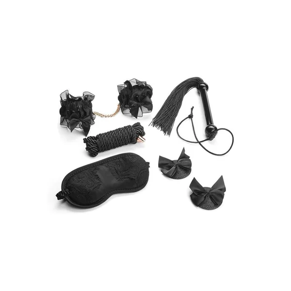 Secret Kisses Midnight Special Set Bondage 5 Piece Collection – Black