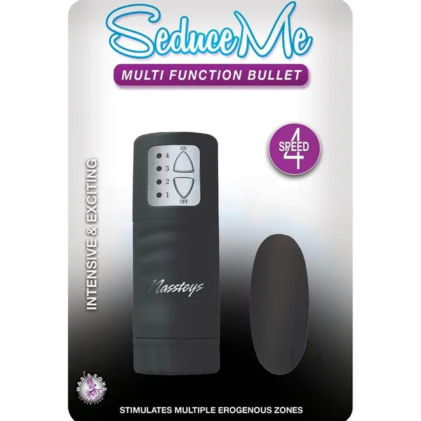 Seduce Me Multi Function Bullet with Remote Control - Black