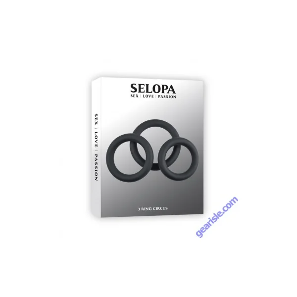 Selopa 3 Ring Circus Cockring Non Vibrating Waterproof Submersible