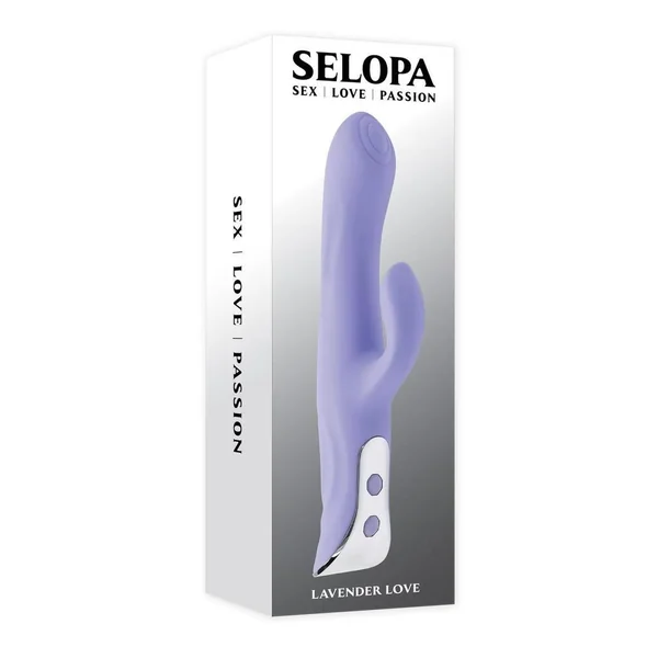 Selopa Lavender Love Rechargeable Silicone Rabbit Vibrator - Purple