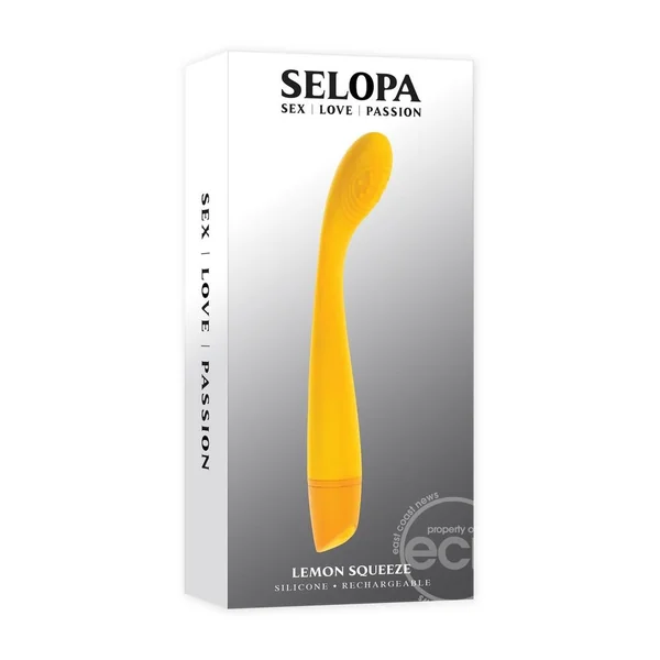 Selopa Lemon Squeeze Rechargeable Silicone G-Spot Vibrator - Yellow