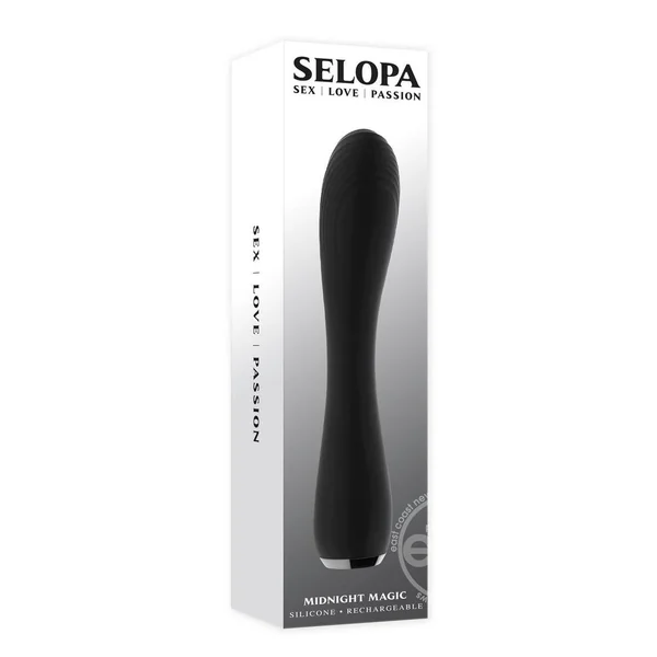 Selopa Midnight Magic Rechargeable Silicone Vibrator - Black