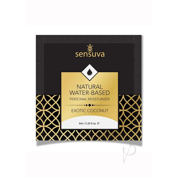 Sensuva Natural Water Based Exotic Coconut Flavored Lubricant .20oz Foil