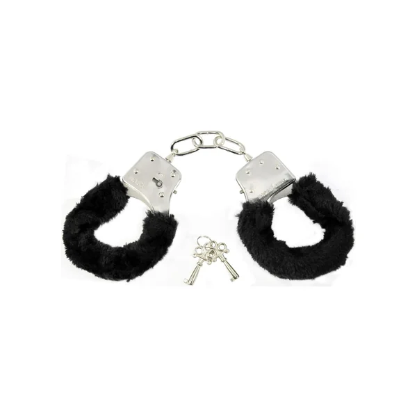 Sex and Mischief Furry Handcuffs – Black
