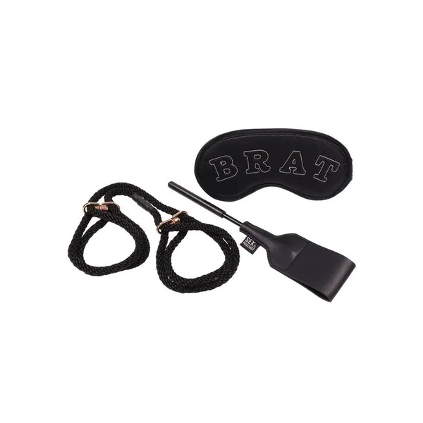 Sex and Mischief Knotty Brat Kit – Black/Rose Gold