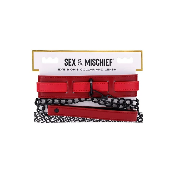 Sex & Mischief Ex's & Oh's Collar and Leash