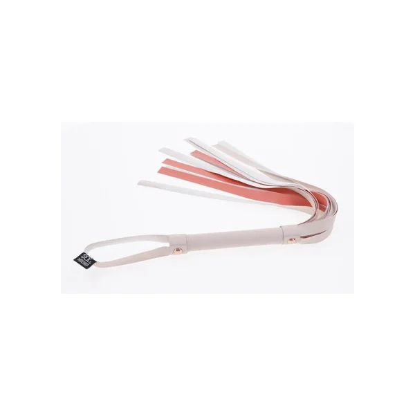 Sex & Mischief Peaches ‘n CreaMe Stripe Flogger - Ivory/Orange