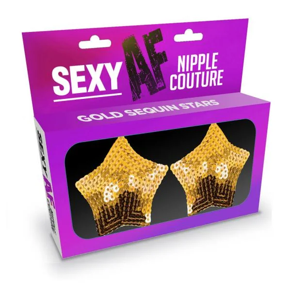 Sexy Af Gold Stars Nipple Covers