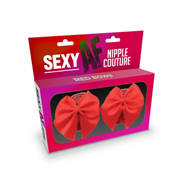 Sexy Af Nipple Couture Red Bows Pasties