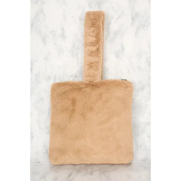 Sexy Beige Faux Fur Mini Tote Bag