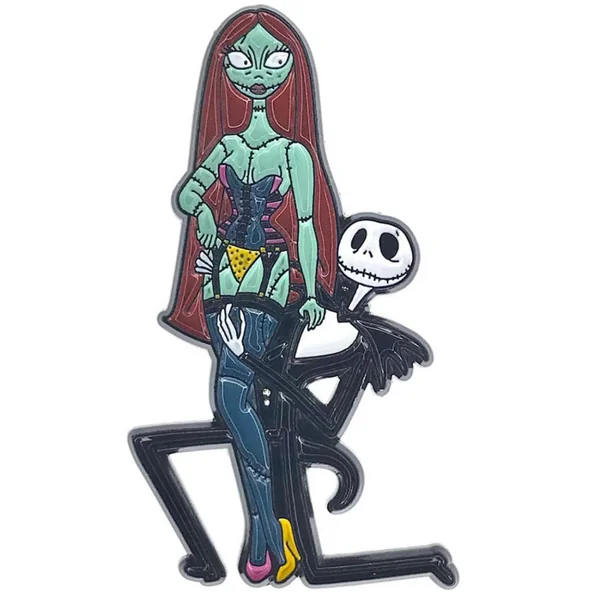 Sexy Sally & Jack Nightmare Before Christmas Enamel Pin